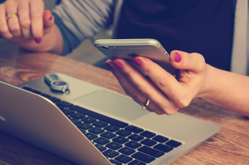 Business Woman on Smartphone